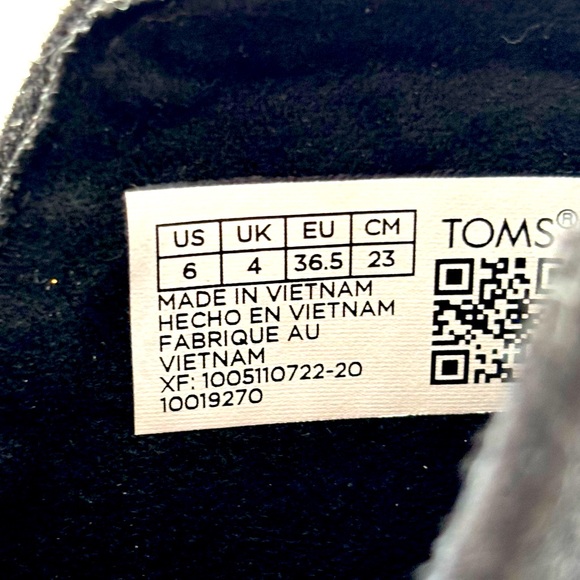 TOMS Everly Black Metallic Leather Cutout Heeled Ankle Bootie--NWT--6 - Picture 15 of 16
